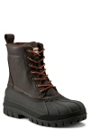 Hunter Southall Waterproof Insulated Boot In Demitasse/dark Brown