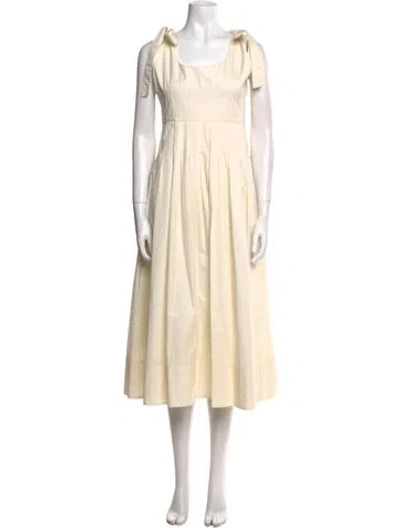 Pre-owned Hunter Square Neckline Long Dress In Neutral