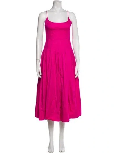 Pre-owned Hunter Square Neckline Long Dress In Pink