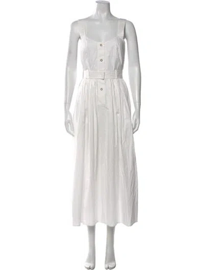 Pre-owned Hunter Square Neckline Midi Length Dress In Neutral
