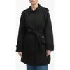 Hunter Stacy Water Resistant Gabardine Trench Coat In Black