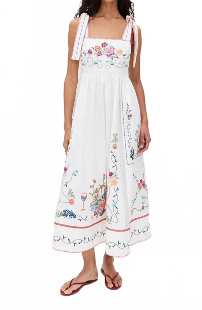 Hunter Stefy Dress In Multi Embroidery