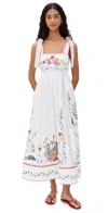 Hunter Stefy Dress Multi Embroidery In White