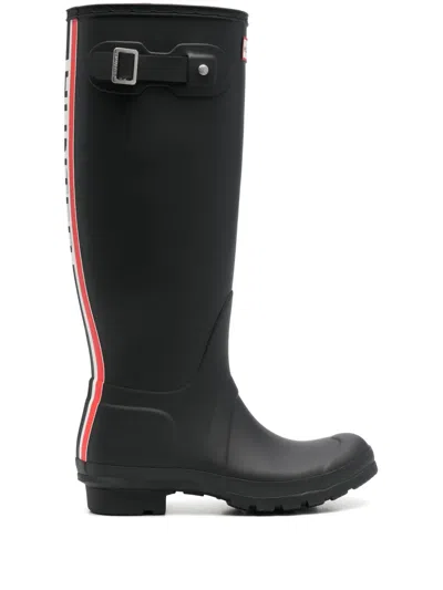 Hunter Stiefel Mit Logo In Black