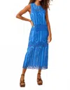 Hunter Stowe Sleeveless Lace Midi Dress In Blue