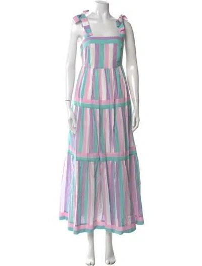 Pre-owned Hunter Striped Long Dress In Multi