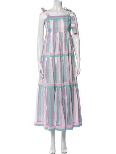 Pre-owned Hunter Striped Long Dress In Multi