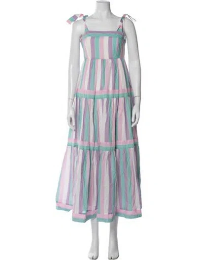 Pre-owned Hunter Striped Long Dress In Multi