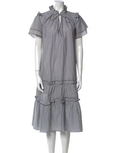 Pre-owned Hunter Striped Midi Length Dress In Multi