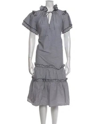 Pre-owned Hunter Striped Midi Length Dress In Multi
