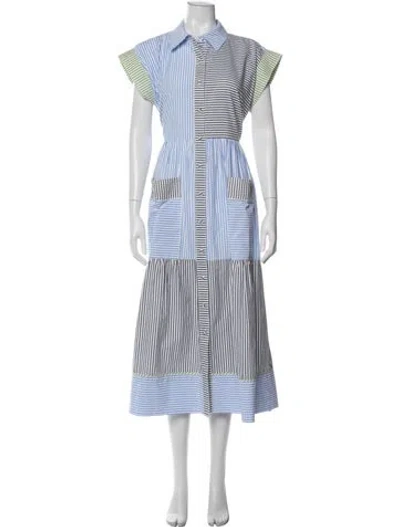 Pre-owned Hunter Striped Midi Length Dress In Multi