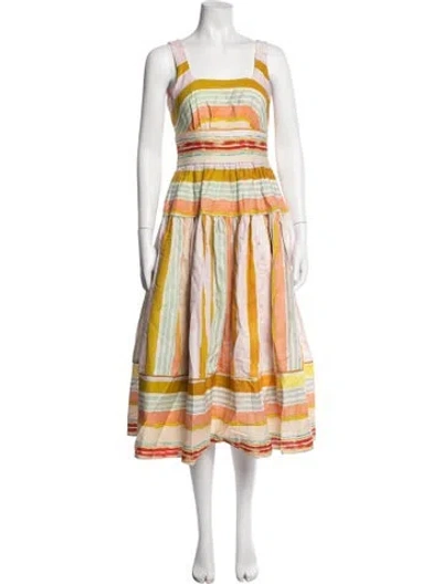 Pre-owned Hunter Striped Midi Length Dress In Multicolor