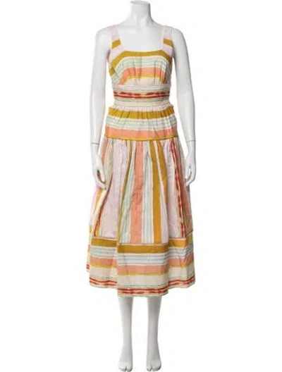 Pre-owned Hunter Striped Midi Length Dress In Multicolor