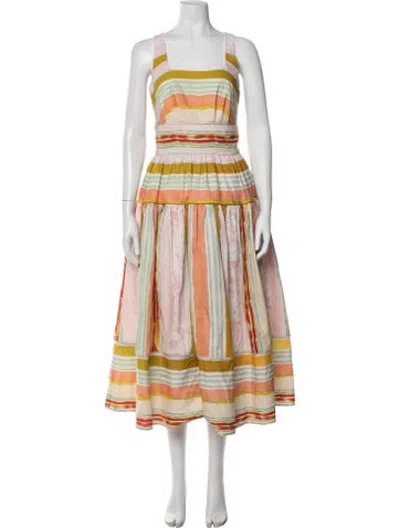 Pre-owned Hunter Striped Midi Length Dress In Multicolor