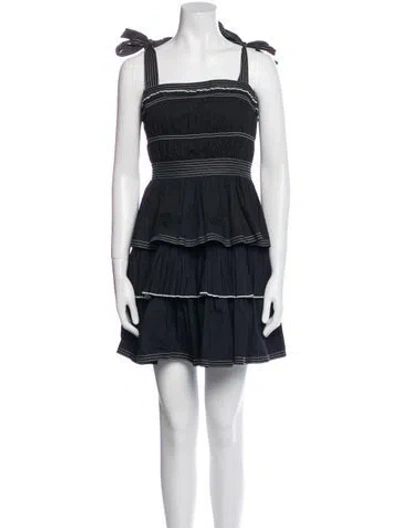 Pre-owned Hunter Striped Mini Dress In Black
