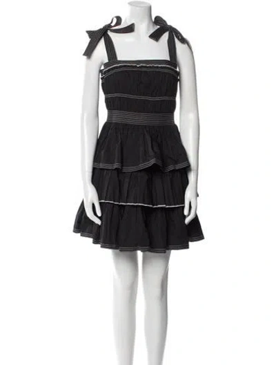 Pre-owned Hunter Striped Mini Dress In Black