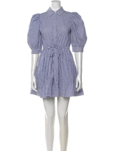 Pre-owned Hunter Striped Mini Dress In Blue