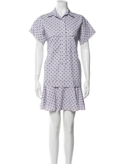Pre-owned Hunter Striped Mini Dress In Blue
