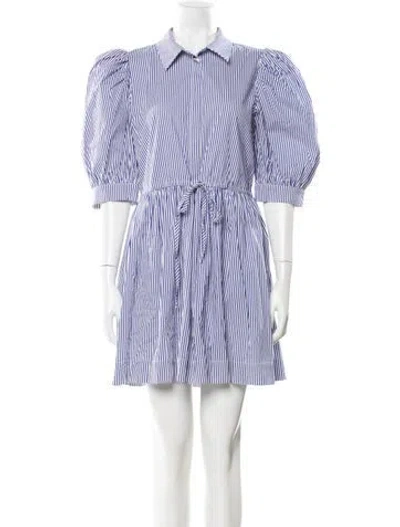 Pre-owned Hunter Striped Mini Dress In Blue