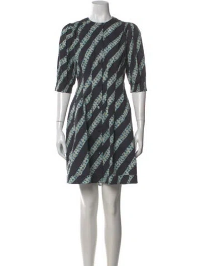Pre-owned Hunter Striped Mini Dress In Blue