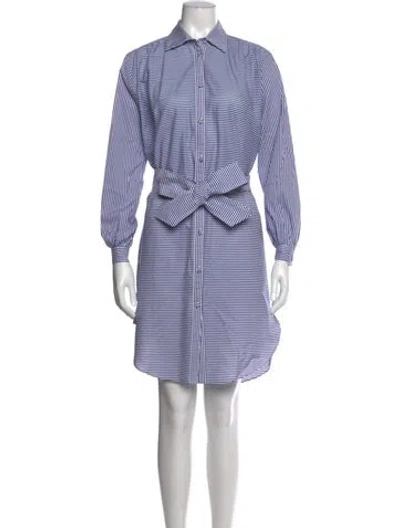 Pre-owned Hunter Striped Mini Dress In Blue