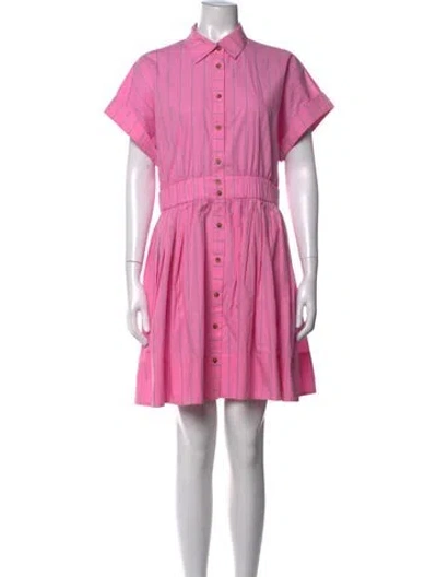 Pre-owned Hunter Striped Mini Dress In Pink