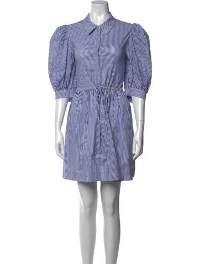 Pre-owned Hunter Striped Mini Dress W/ Tags In Blue