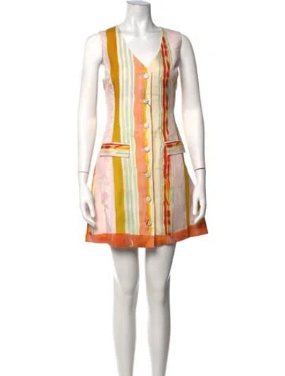 Pre-owned Hunter Striped Mini Dress W/ Tags In Multicolor