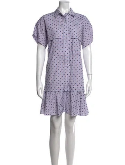 Pre-owned Hunter Striped Mini Dress In White