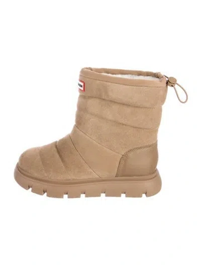 Pre-owned Hunter Suede Boots In Brown