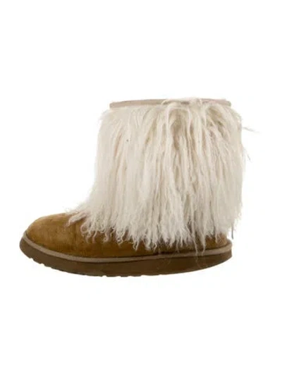 Pre-owned Hunter Suede Boots In Neutrals