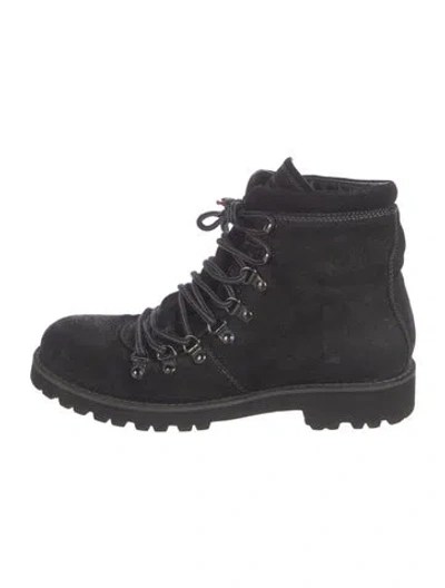 Pre-owned Hunter Suede Hiking Boots In Black