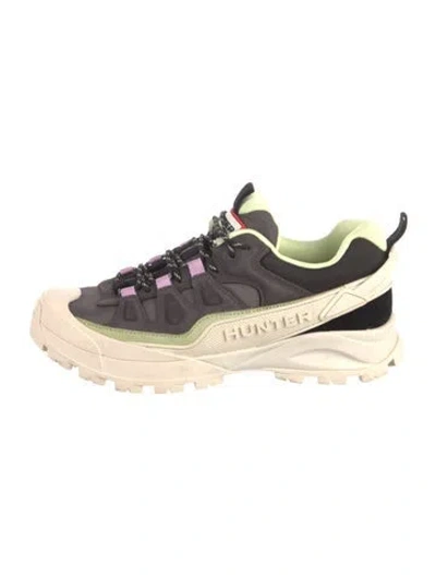 Pre-owned Hunter Suede Printed Sneakers In Neutral