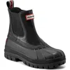 Hunter Sutton Waterproof Duck Boot In Black//black