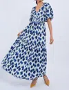 Hunter Sylvie Dress In Ikat Rose In Multi