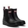 Hunter Tabitha Black Round Toe Waterproof Pull-on Rain Boots Hawk302 In Black