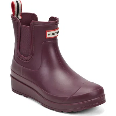 Hunter Tabitha Chelsea Waterproof Rain Boot In Purple