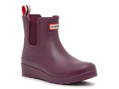 Hunter Tabitha Rain Boot In Burgundy