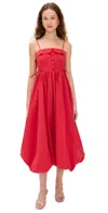 Hunter Taryn Midi Dress In True Red In Multi