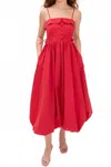 Hunter Taryn Midi Dress In True Red In Multi