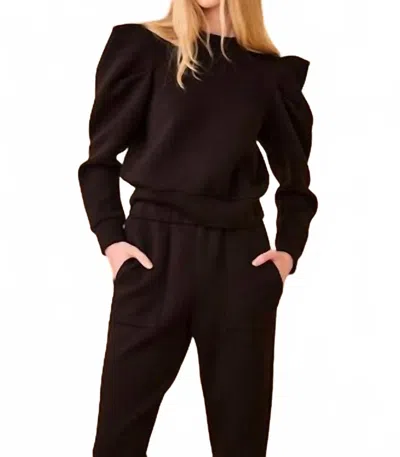Hunter Teddy Sweatshirt In Onyx In Black