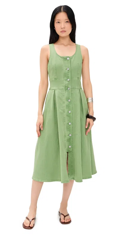 Hunter Thompson Dress Leaf Green Denim