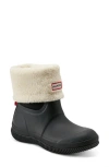 Hunter Thunor Indoor/outdoor Insulated Roll Top Waterproof Snow Boot In Black