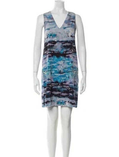 Pre-owned Hunter Tie-dye Print Mini Dress In Blue