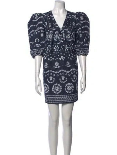 Pre-owned Hunter Tie-dye Print Mini Dress In Grey