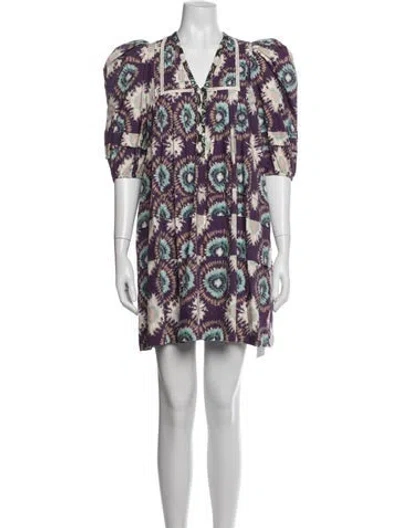 Pre-owned Hunter Tie-dye Print Mini Dress In White