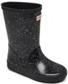 Hunter Toddler Girls' Original First Classic Giant Glitter Rain Boots From Finish Line In Black Glitter