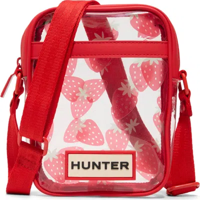Hunter Transfer Clear Crossbody Bag In Red