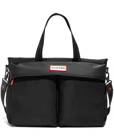 Hunter Transport Textile Duffle Bag In Black