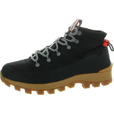 Hunter Travel Explorer Womens Lace-up Mesh Hiking Shoes In Black
